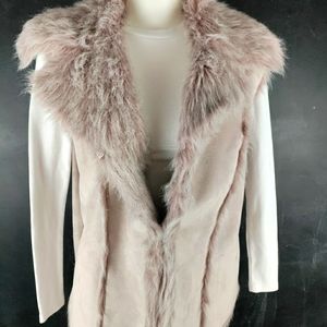 Capri suede and faux fur vest